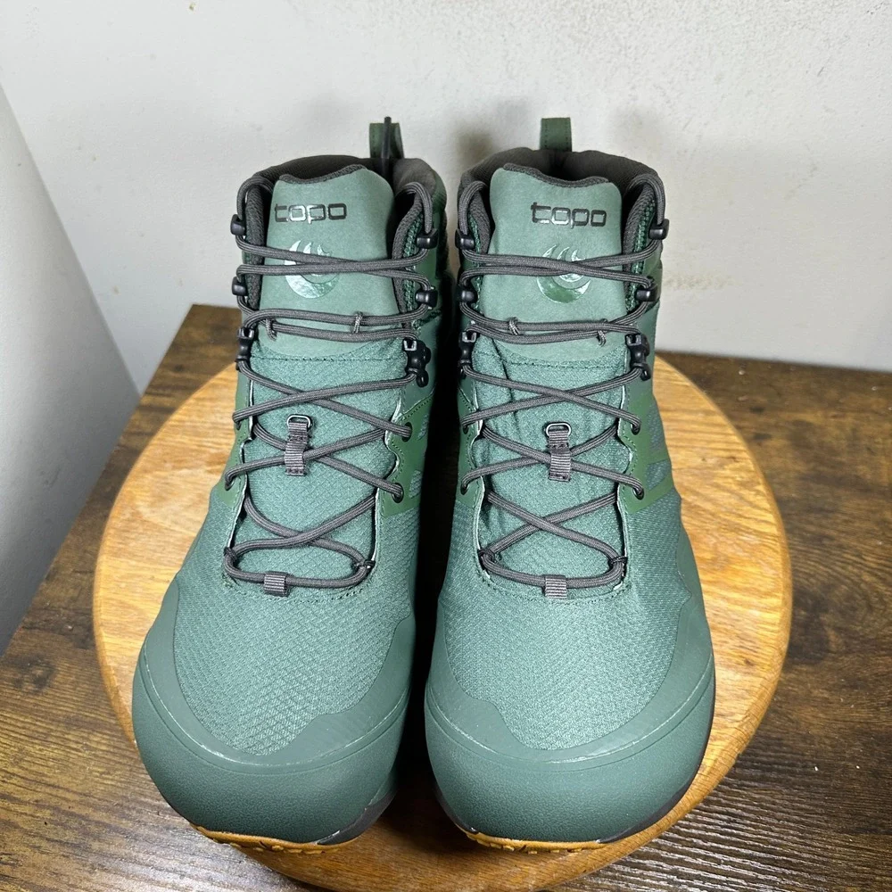 Topo Athletic Trailventure 2 WP Mens 15 Dark Green Clay Hiking Boots M054